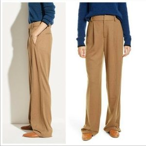 Vince Cozy Wool Wide Leg Pant Sz 8 Ambrette Trousers Floor-Skimming Pleated
